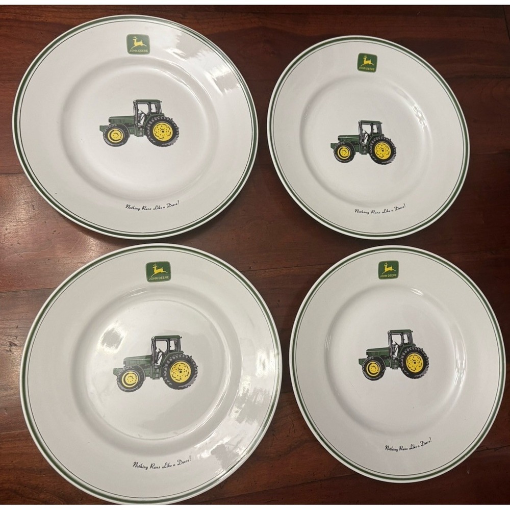 Set of 4 John Deere Tractor by Gibson Designs Plates